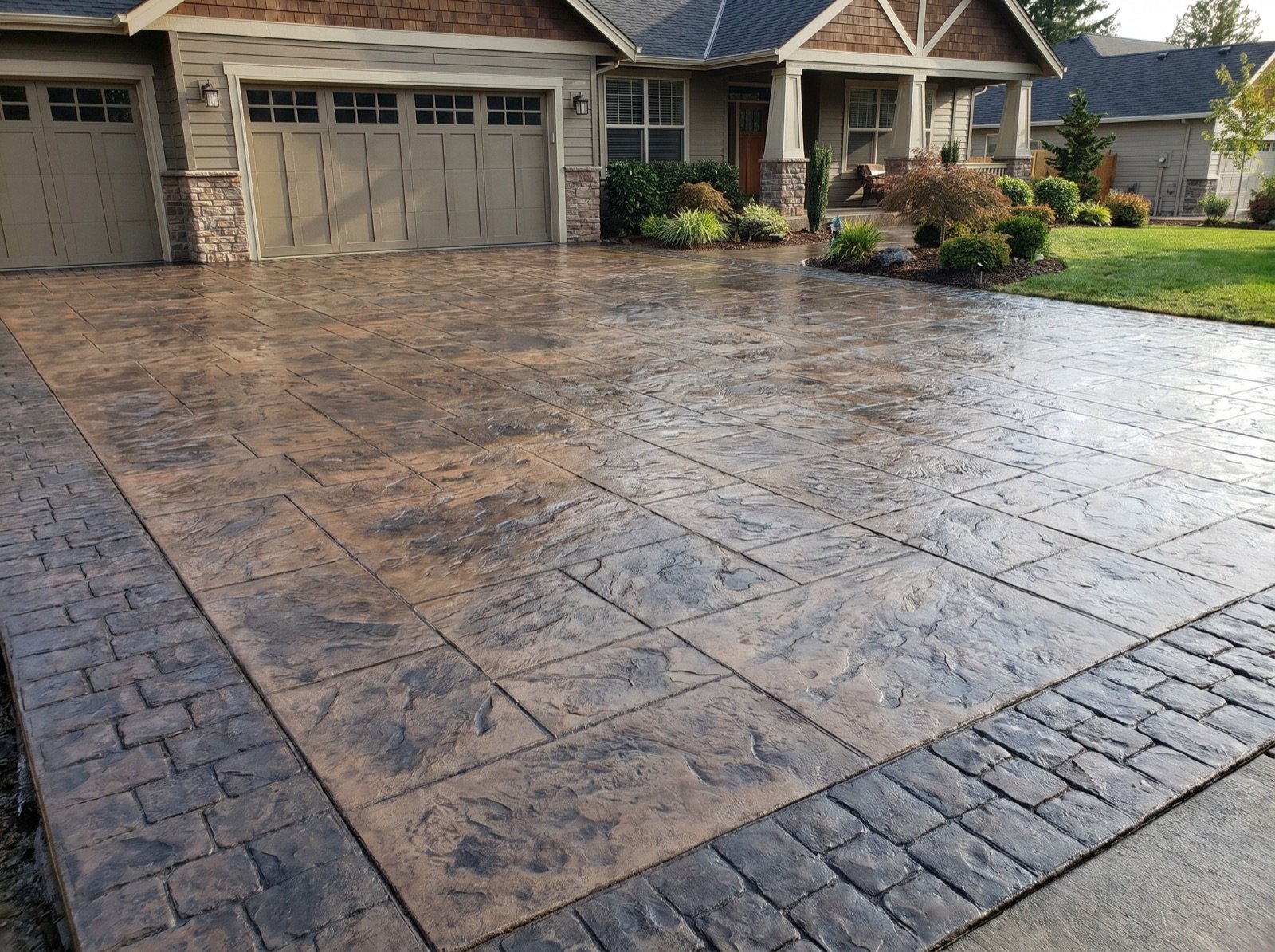 Stamped Concrete Driveways in Michigan project photo 2